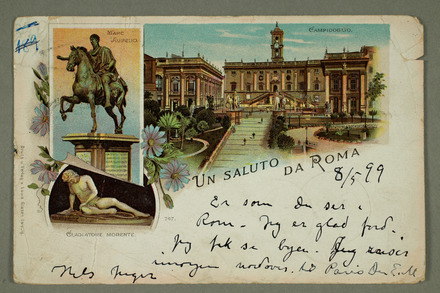 . ILL. 14. POSTCARD FROM EDVARD MUNCH TO HIS AUNT KAREN BJØLSTAD 1899, MM N 830