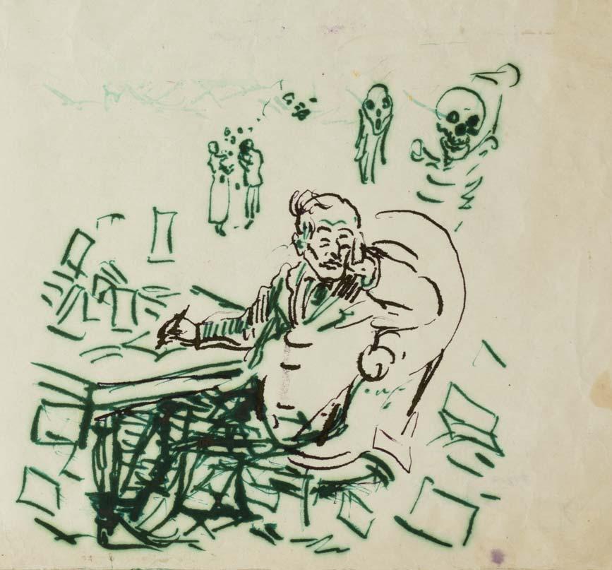 . ILL. 26. EDVARD MUNCH AT HIS DESK 1925–30