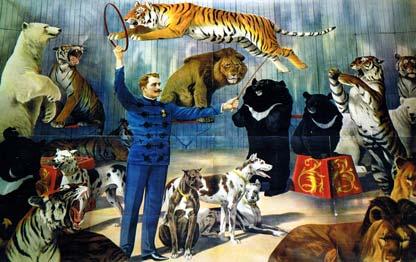 . ILL. 70. POSTER SHOWING RICHARD SAWADE AND HIS GROUP OF MIXED ANIMALS C 1902 ILL. 71. CIRCUS PERFORMANCE, FROM SKETCHBOOK MM T 288-13 1929