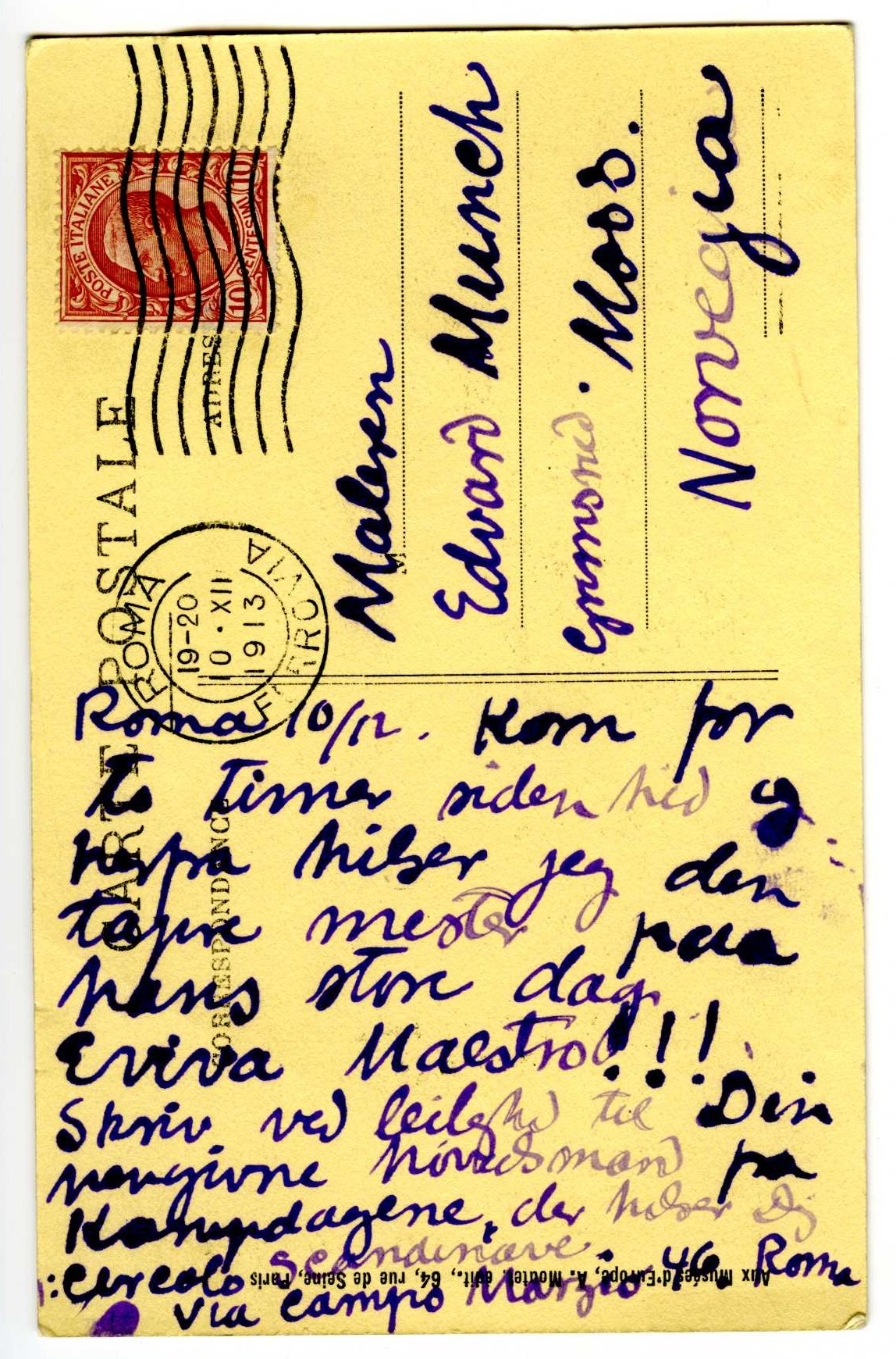 . Se og lytt til Ludvig Ravensbergs hilsen til Munch på fødselsdagen i 1922. Lasse Jacobsen leser. Ludvig Ravensberg til Edvard Munch, 10.12.1913, Munchmuseet Se og lytt til Henri Matisses hilsen til Munch på fødselsdagen i 1933. Lasse Jacobsen leser. Henri Matisse til Edvard Munch, 01.12.1933, Munchmuseet Se og lytt til Jappe Nilssens hilsen til Munch på fødselsdagen i 1929. Bård Hammervold leser. Jappe Nilssen til Edvard Munch, 12.12.1929, Munchmuseet Se og lytt til Karen Bjølstads hilsen til Munch på fødselsdagen i 1893. Lin Stafne-Pfisterer leser. Karen Bjølstad til Edvard Munch, 11.12.1893, Munchmuseet Se og lytt til Tulla Larsens hilsen til Munch på fødselsdagen i 1899. Linn Kristin Solheim leser et utdrag. Tulla Larsen til Edvard Munch, 12.12.1899, Munchmuseet Se og lytt til Max Lindes hilsen til Munch på fødselsdagen i 1922. I Tyskland ble Munchs 60-årsdag omtalt i pressen ett år for tidlig. Magne Bruteig leser et utdrag. Max Linde til Edvard Munch, 14.12.1922, Munchmuseet Se og lytt til Laura Munchs hilsen til broren på fødselsdagen i 1916. Julie Knoff Smith leser. Laura Munch til Edvard Munch, 11.12.1916, Munchmuseet Se og lytt til Erich Heckels hilsen til Munch på fødselsdagen i 1922. Magne Bruteig leser. Erich Heckel til Edvard Munch, til 12.12.1933, Munchmuseet